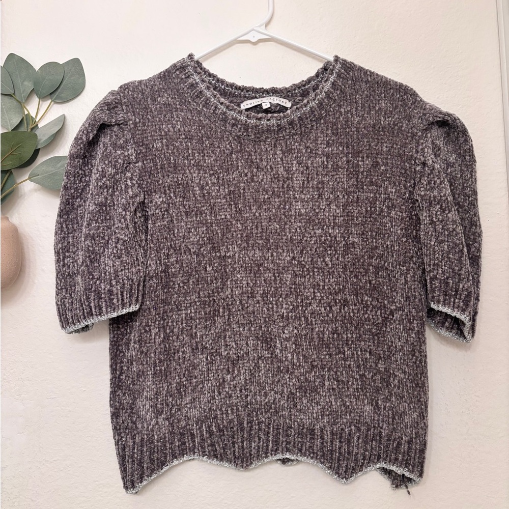 English Factory Puff-Sleeve Sweater
